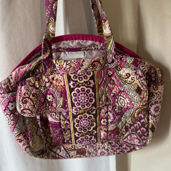 Retired Vera Bradley Floral Quilted Tote Bag - Picture 1 of 2